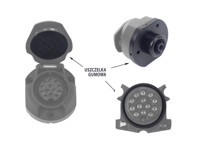 Zestaw: gniazdo (13 pin) + uszczelka