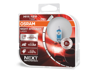 Żarówki halogenowe Osram H11 12V 55W PGJ19-2 NIGHT BREAKER LASER +150% /2szt./