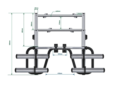Enduro BS260 - wymiary platformy rowerowej