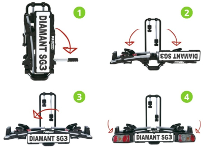 Bagażnik na 3 rowery PROUSER Diamant SG3