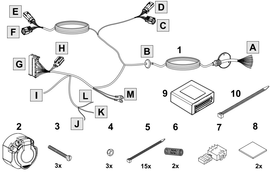 wiązka dedykowana haka 13-pin 48-4800-60