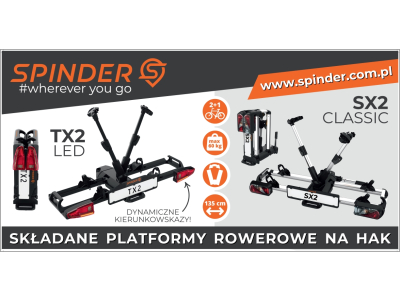 Baner reklamowy duży 100x200cm SPINDER TX2 / SX2