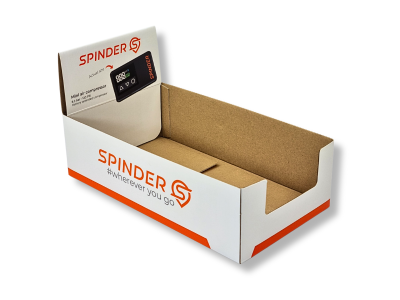 Ekspozytor kartonowy do kompresorów SPINDER Mini120