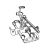 Adapter XB3 na trzeci rower do bagażnika Spinder SX2 i ProUser FG2, FG2 Plus, FG3 Silver