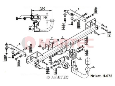 Hak z kulą wypinaną pionowo STEINHOF H-072